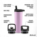 ZULU Base 18oz Kids Stainless Steel Water Bottle - Image 4