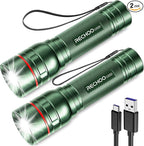 Rechargeable Flashlights High Lumens, G1000 Super Bright Flash Light 2 Pack by RECHOO