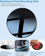 Dashboard Pad Mounting Disk for Suction Cup Phone Mount, Vacuum Suction Phone - Image 6