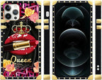 Compatible with iPhone 12 12 Pro Case, Queen Lip Crown Leopard Print Luxury - Image 2