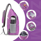 ZOMAKE Sling Bag, Small Crossbody Sling Backpack, Water Resistant Shoulder - Image 3