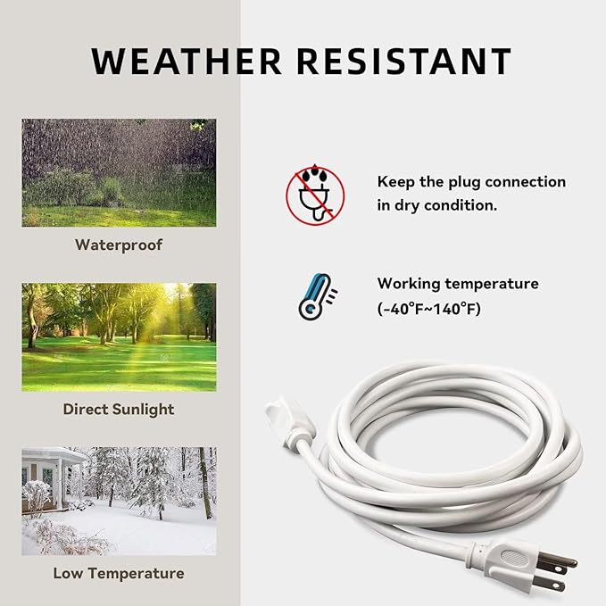 10ft Outdoor Extension Cord - Image 5