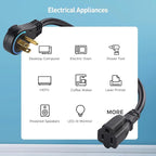 Cable Matters 2-Pack 16 AWG 360° Rotating Flat Plug Extension Cord - 10ft - Image 6