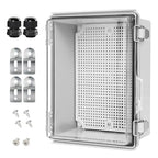 LeMotech Electrical Box, IP67 Waterproof Hinged Clear Cover Stainless Steel by LeMotech