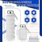 Baderke Collapsible Water Bottles 17oz Travel Sports Portable Water Bottle - Image 2