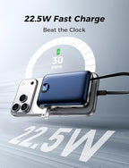 Portable Charger with Built-in Cables & Wall Plug, 10000mAh Power Bank - Image 3