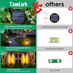 TomCare Solar Lights Outdoor 99 LED Higher & Larger Flickering Flame Solar - Image 2