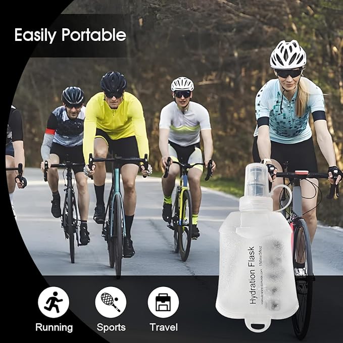 WILDREEDS 150ml Soft Flask, TPU Collapsible Soft Water Bottle - Image 6