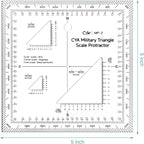Zonon 5 Inch Military Map Protractor Military Style Utm/mgrs Coordinate Scale - Image 2