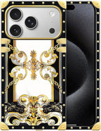 for iPhone 17 Pro Case Luxury Golden Decoration by Unknown