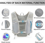 INOXTO Running Hydration Vest Backpack, Lightweight Insulated Pack - Image 3