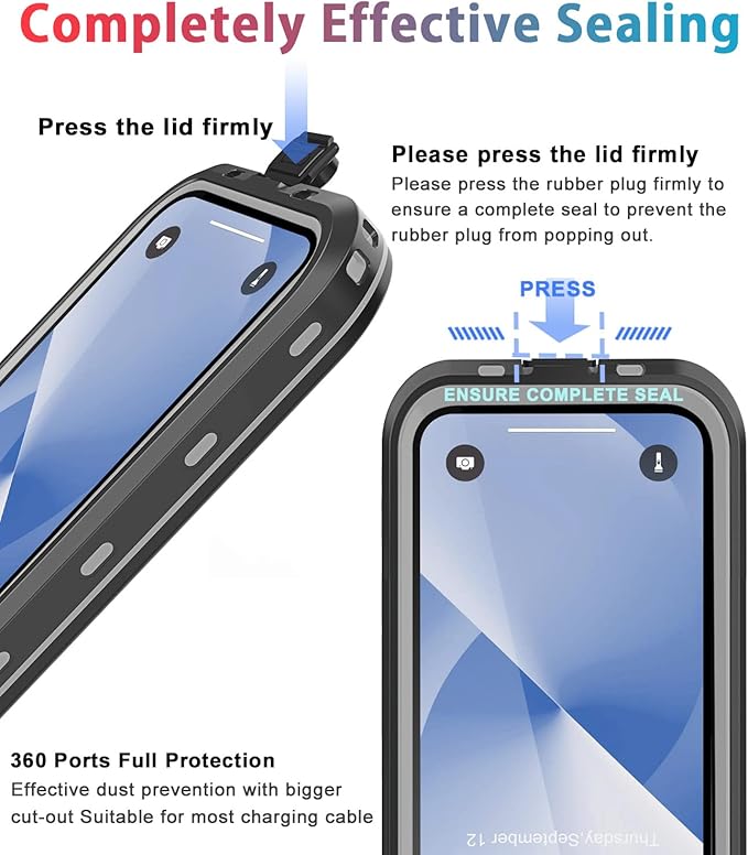 for iPhone 13 Case Waterproof Shockproof Dustproof Full-Body Sturdy - Image 3