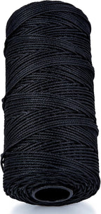 HONGDA Braided Black Nylon String, #18 Tarred Bank Line Twine, 487 Feet Black - Image 7