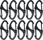 Small Carabiner Clips 1.6 inch Metal Double Sided Spring Gate Snap Hooks by Bytiyar