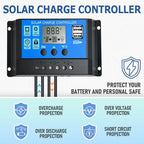 20W 12V/24V Solar Panel Kit, Monocrystalline Solar Battery Trickle Charger - Image 7