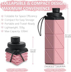 BEAUTAIL Collapsible Water Bottles, Silicone Foldable Water Bottle 610ml - Image 2