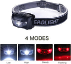 HappyOrange 4 Pack LED Headlamp, IPX4 Waterproof Headlight, 4 Modes - Image 3