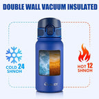 OLDLEY 12oz Kids Water Bottle, Stainless Steel Insulated Water Bottle - Image 6