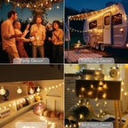 Metaku Globe String Lights Fairy Battery Operated 26ft 60LED - Image 6