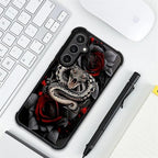 for Samsung Galaxy S23 FE Case, Entwined Rose Snake Pattern Graphic Design Girl - Image 7