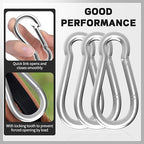 Carabiner, Heavy Duty Galvanized Steel Spring Snap Hook Carabiner Clips - Image 5