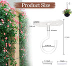 Ceiling Hooks for Hanging Plants 8P 2.5inches White - Image 2