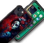 for iPhone 14 Case, Skull Lady Rose Pattern Graphic Design Girl Boy Soft - Image 5