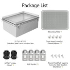 LeMotech Electrical Box, IP67 Waterproof Hinged Clear Cover Stainless Steel - Image 7