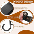 uxcell 5pcs PU Leather Hooks, S-Shape Hooks - Image 3