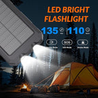 Solar Charger 20, Portable Power Bank, 4 Cables Outdoor Waterproof External - Image 3