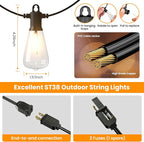 ZOTOYI Outdoor String Lights, 25FT Waterproof Patio Lights - Image 6