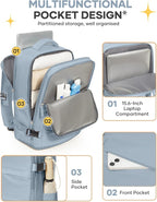 coofay Travel Backpack For Women Men Airline Approved Carry On Backpack Flight - Image 4