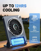 Small Desk Fan, Quiet Portable Table Fan - Image 6