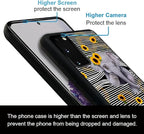 for Samsung Galaxy S20 Case, Cute Little Elephant Sunflower White Line Art - Image 3
