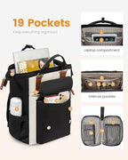 LOVEVOOK Laptop Backpack for Women, Teacher Bag Work Backpack Purse Laptop - Image 2