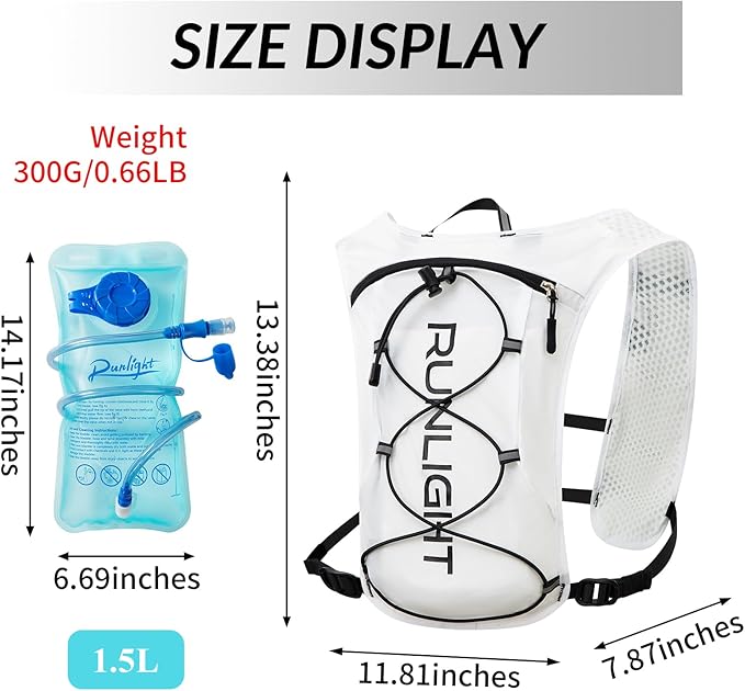 Runlight Running Vest for Women Men Lightweight Hydration Backpack Pack - Image 2