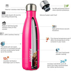 BJPKPK 17oz Insulated Stainless Steel Water Bottles, Sports Water Bottles Keep - Image 3