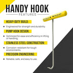 T&T Tools Handy Hook – 16" Stainless Steel Manhole Cover Hook, Dowel Pin Puller - Image 4