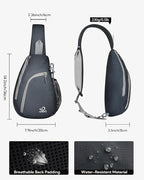 WATERFLY Crossbody Sling Bag Small Water Resistant Backpack Lightweight - Image 2
