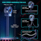 2 Pack Multifunctional Portable Stroller Fan 4 Speed 6600rpm High Speed Usb - Image 5
