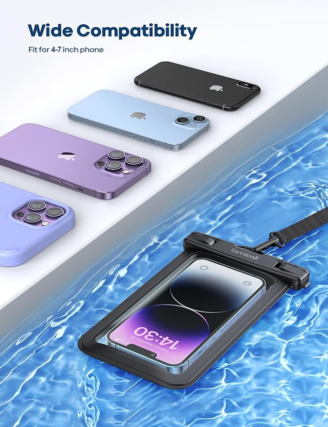 Lamicall 2Packs Waterproof Phone Pouch, Beach Bags, Vacation Essentials - Image 7