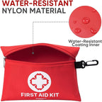 PTEROMY 150 Piece Mini First Aid Kit, Portable Small Emergency Kits Compact 1st - Image 2