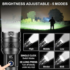 Rechargeable Flashlights 100000 High Lumens, Long Range 5000ft, Super Bright - Image 5