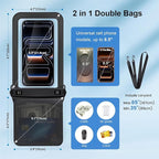 Rynapac IPX8 Waterproof Phone Pouch 2 Pack, Double Space Waterproof Phone Case - Image 6
