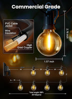 Brightown 58FT Solar String Lights Outdoor - Image 5