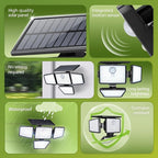 Philips Solar Security Light Outdoor, 196 LED Wall-Mounted Flood Light w/PIR - Image 2