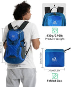 WATERFLY Lightweight Packable Hiking Backpack: 30L Foldable Travel Daypack - Image 2