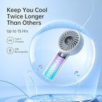 JISULIFE Handheld Portable Fan, Stronger and Longer-Lasting: 5 Speed, 5000mAh - Image 4