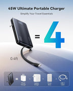 INIU 3-in-1 Portable Charger, 45W 10000mAh Fast Charging Power Bank, Built-in - Image 5