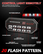 HLauto 604N Emergency Dash Strobe Lights: 2x16.8 inch Red White Security Light - Image 5